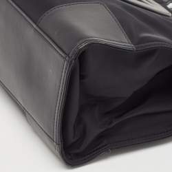 Pre Owned Tory Burch Black Nylon and Leather Medium Ella Tote