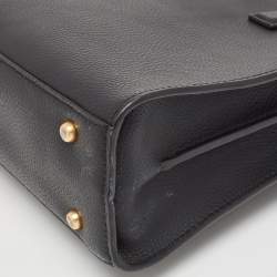 Pre Owned Tory Burch Black Leather Walker Tote