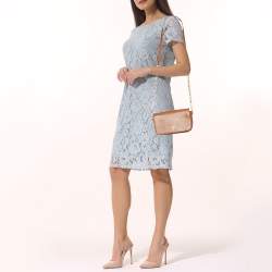 Pre Owned Tory Burch Brown Leather Robinson Chain Shoulder Bag