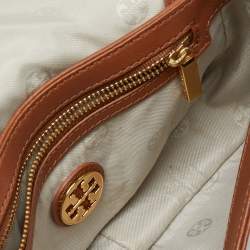 Pre Owned Tory Burch Brown Leather Robinson Chain Shoulder Bag