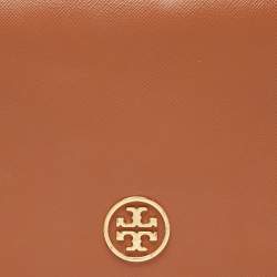 Pre Owned Tory Burch Brown Leather Robinson Chain Shoulder Bag