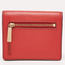 Tory Burch Red/Blue Leather Robinson Bifold Wallet