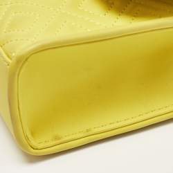 Pre Owned Tory Burch Yellow Leather Small Flemming Bag