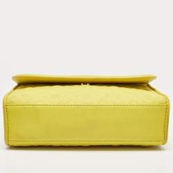 Pre Owned Tory Burch Yellow Leather Small Flemming Bag
