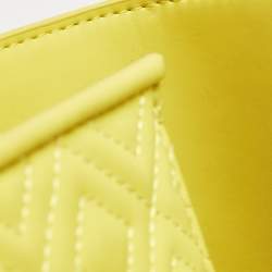 Pre Owned Tory Burch Yellow Leather Small Flemming Bag