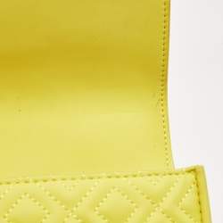 Pre Owned Tory Burch Yellow Leather Small Flemming Bag