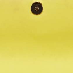 Pre Owned Tory Burch Yellow Leather Small Flemming Bag