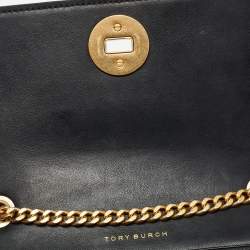 Pre Owned Tory Burch Black Leather Kira Crossbody Bag
