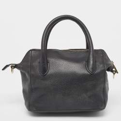 Pre Owned Tory Burch Black Leather Clara Satchel