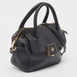 Pre Owned Tory Burch Black Leather Clara Satchel