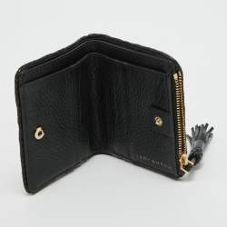 Tory Burch Black Leather Taylor Bifold Compact Wallet