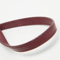 Pre Owned Tory Burch Burgundy Leather Crossbody Bag