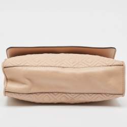 Pre Owned Tory Burch Blush Pink Quilted Leather Large Fleming Shoulder Bag