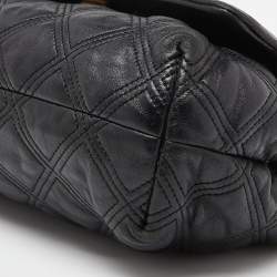 Pre Owned Tory Burch Black Leather Fleming Soft Shoulder Bag