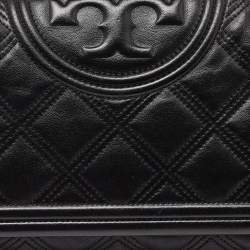 Pre Owned Tory Burch Black Leather Fleming Soft Shoulder Bag