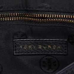 Pre Owned Tory Burch Navy Blue Leather Mercer Shoulder Bag
