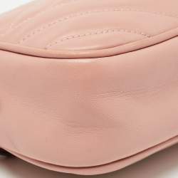 Pre Owned Tory Burch Pink Chevron Leather Small Kira Camera Bag