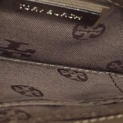 Pre Owned Tory Burch Beige Leather Diana Flap Clutch