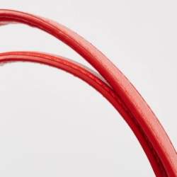 Pre Owned Tory Burch Red Quilted Leather Fleming Duffel Bag