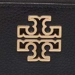 Tory Burch Black Leather Britten Zip Around Wallet