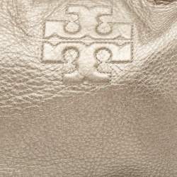 Tory Burch Metallic Leather Tassel Hobo 