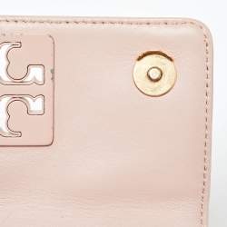 Tory Burch Pink Leather Britten Flap Crossbody Bag