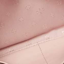 Tory Burch Pink Leather Britten Flap Crossbody Bag