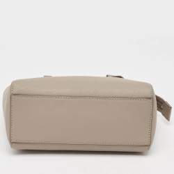 Pre Owned Tory Burch Beige Leather Mini Emerson Satchel