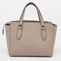 Pre Owned Tory Burch Beige Leather Mini Emerson Satchel