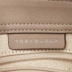 Pre Owned Tory Burch Beige Leather Mini Emerson Satchel