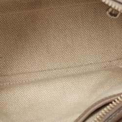 Pre Owned Tory Burch Beige Leather Mini Emerson Satchel