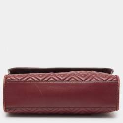 Tory Burch Red Leather Small Fleming Shoulder Bag