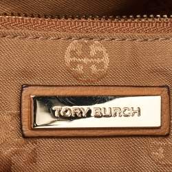 Pre Owned Tory Burch Brown Leather Britten Crossbody Bag