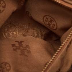 Pre Owned Tory Burch Brown Leather Britten Crossbody Bag