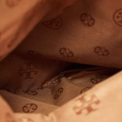 Pre Owned Tory Burch Brown Leather Britten Crossbody Bag