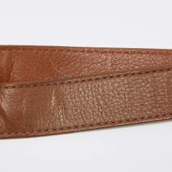 Pre Owned Tory Burch Brown Leather Amanda Crossbody Bag