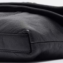 مملوكة مسبقًا حقيبة كتف توري برش جلد أسود قابلة للطي