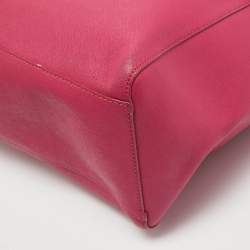 Pre Owned Tory Burch Pink Leather Large York Buckle Tote