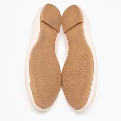 Pre Owned Tory Burch Light Pink Leather Benton Ballet Flats Size 38.5 