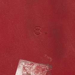 Pre Owned Tory Burch Red Leather Miller Flats Size 38