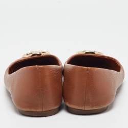 Tory Burch Brown Leather Chelsea Ballet Flats Size 39.5
