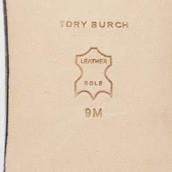 Pre Owned Tory Burch Ombre Grey Snakeskin Embossed Leather Eleanor Crystals Slide Flats Size 39