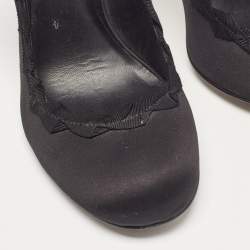 Tory Burch Black Satin Embellished Bow Pumps Size 41