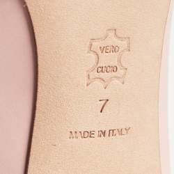 Pre Owned Tory Burch Pink/Black Leather Penelope Pointed Toe Pumps 37