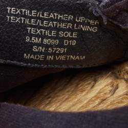 Pre Owned Tory Burch Navy Blue Canvas Poppy Espadrille Flats Size 40