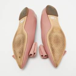 Tory Burch Pink Leather and Suede Ballet Flats Size 36.5