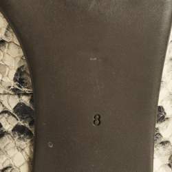 Pre Owned Tory Burch Multicolor Python Embossed Leather Chelsea Block Heel Pumps Size 38.5