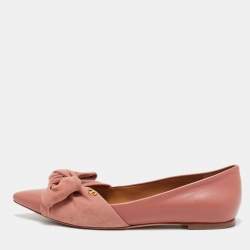 NWOT Tory Burch Crystal Bow Pink online Tweed Ballet Flats Size 7.5