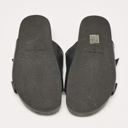 Tory Burch Black Leather Slides Size 38