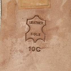 Pre Owned Tory Burch Off White Canvas Ines Slide Sandals Size 40